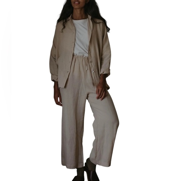 The Simple Folk Small New Oatmeal Pajama Bottom Size Small - Picture 1 of 6